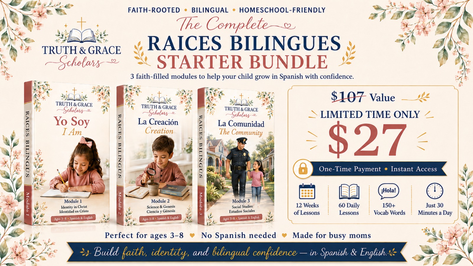 The Complete Raices Bilingues Starter Bundle — 12 Weeks of Done-For-You Bilingual Lessons